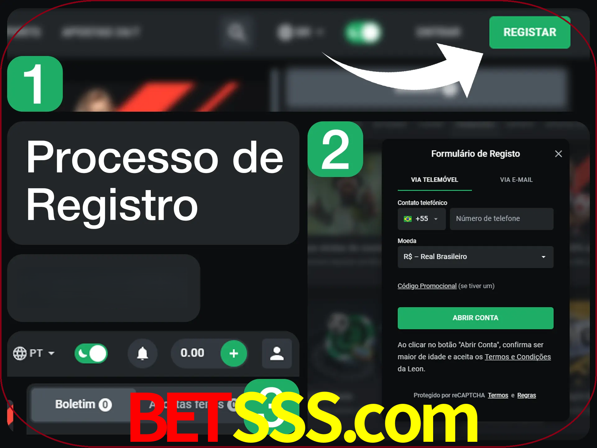 O processo de registro na LeonBet é simples.